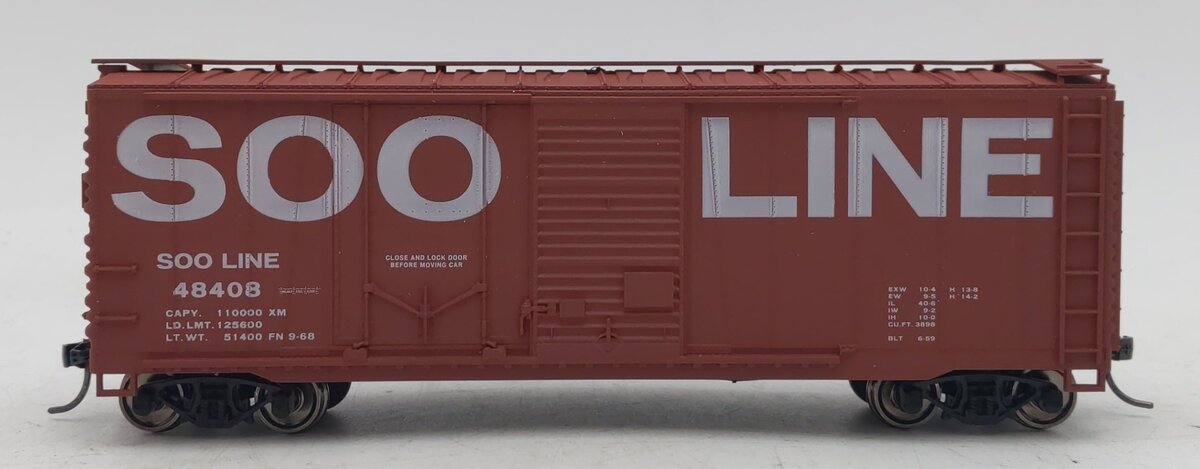 Accurail 3815 HO Scale Soo Line 40' Combo Door Boxcar #48408 NIB