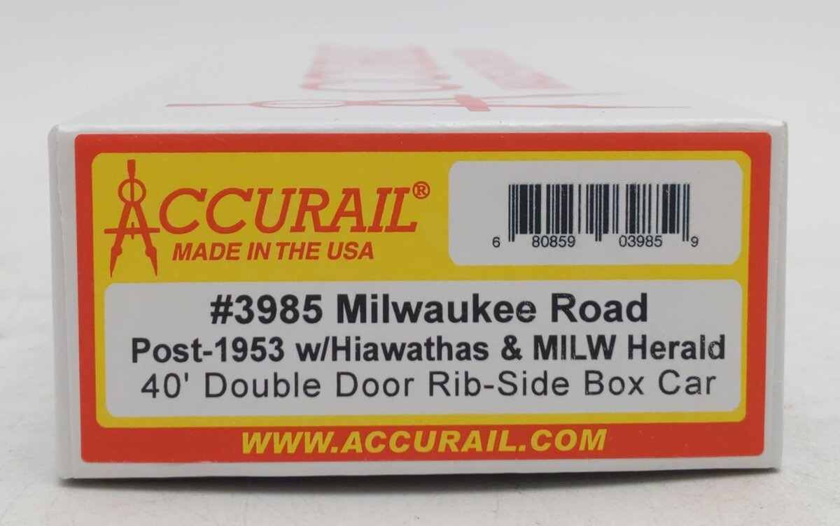 Accurail 3985 HO Milwaukee Road Route of the Hiawathas 40' Boxcar #7036 LN/Box