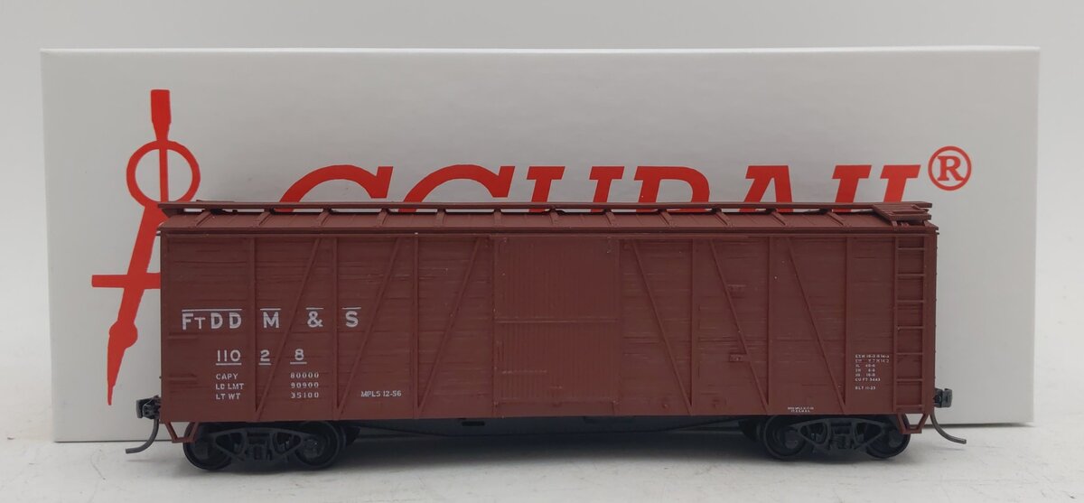 Accurail 4119 HO Fort Dodge Des Moines & Southern 40' Wood Boxcar #11028 LN/Box