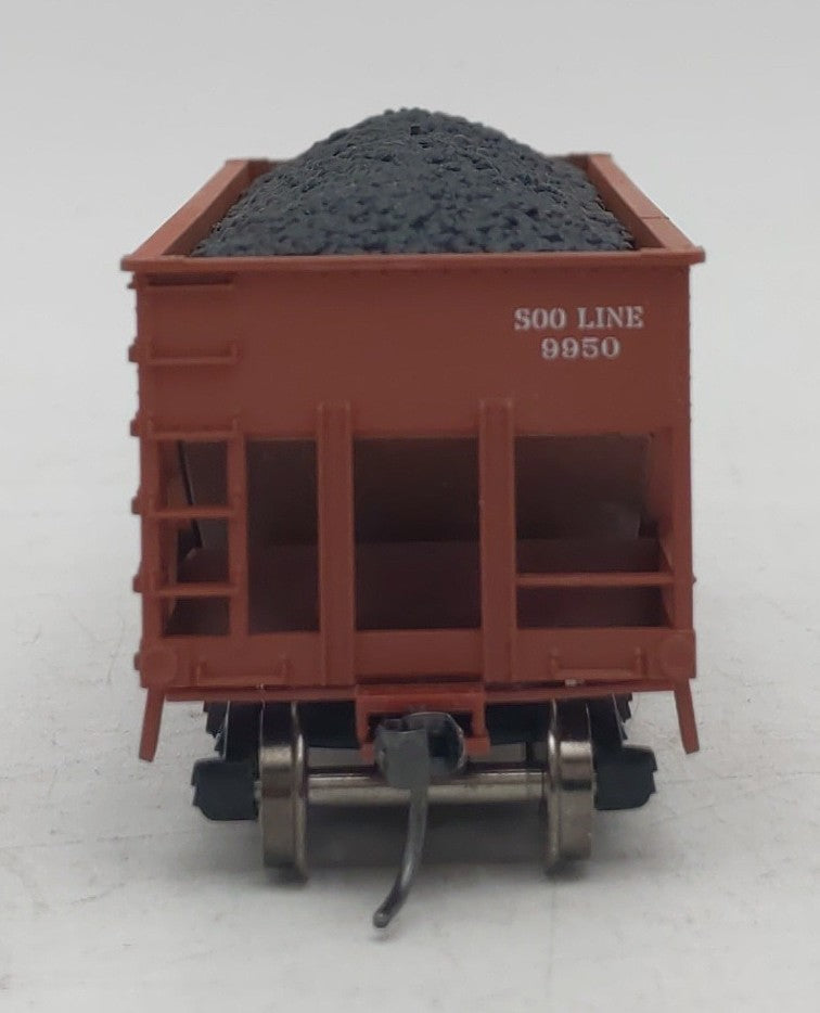 Accurail HO Scale Soo Line Twin Hopper w/ Coal Load #9950 EX/Box