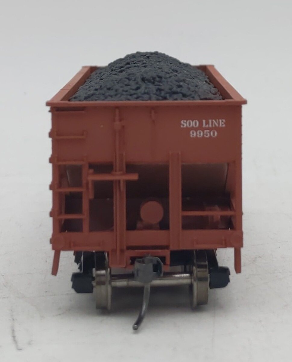 Accurail HO Scale Soo Line Twin Hopper w/ Coal Load #9950 EX/Box