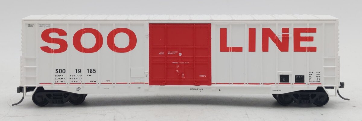 Accurail 19185 HO SOO Line White W/Red Lettering 7-Post Fond Du Lac Boxcar Kit NIB