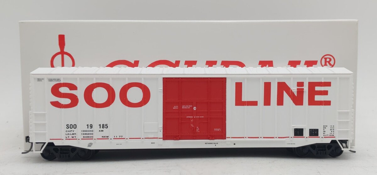 Accurail 19185 HO SOO Line White W/Red Lettering 7-Post Fond Du Lac Boxcar Kit NIB