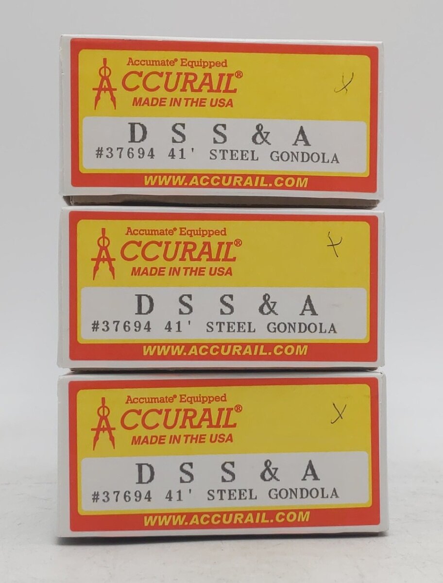 Accurail 37694 HO Duluth South Shore and Atlantic 41' Steel Gondola (Set of 3) NIB