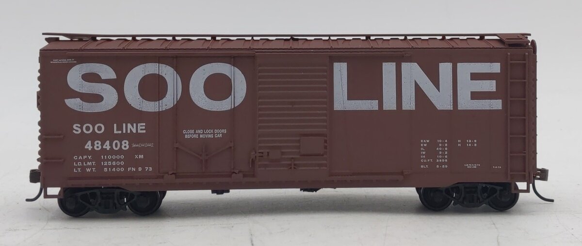 Accurail HO Soo Line 1973 Repaint Fdul. 40' Plug/Sliding Door Boxcar #48408 NIB