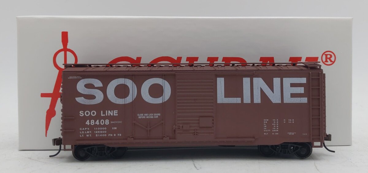 Accurail HO Soo Line 1973 Repaint Fdul. 40' Plug/Sliding Door Boxcar #48408 NIB