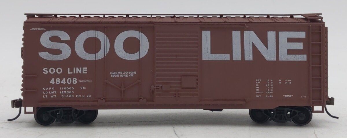 Accurail HO Soo Line 1973 Repaint Fdul. 40' Plug/Sliding Door Boxcar #48408 NIB