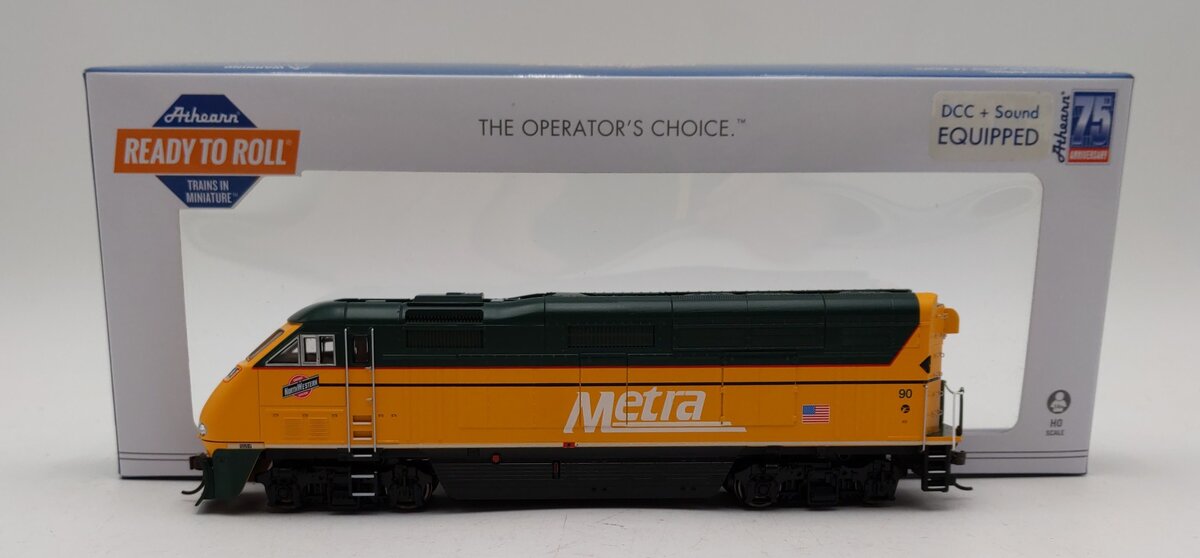 Athearn 64728 HO METX RTR F59PHI Diesel Locomotive with DCC & Sound #90 LN/Box