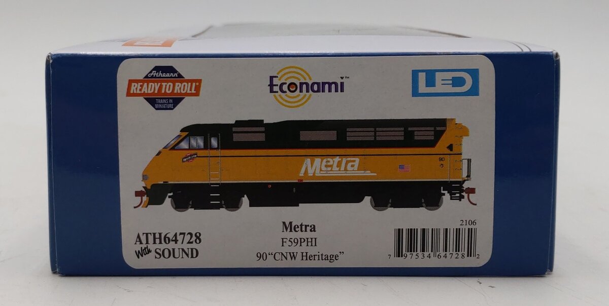 Athearn 64728 HO METX RTR F59PHI Diesel Locomotive with DCC & Sound #90 LN/Box