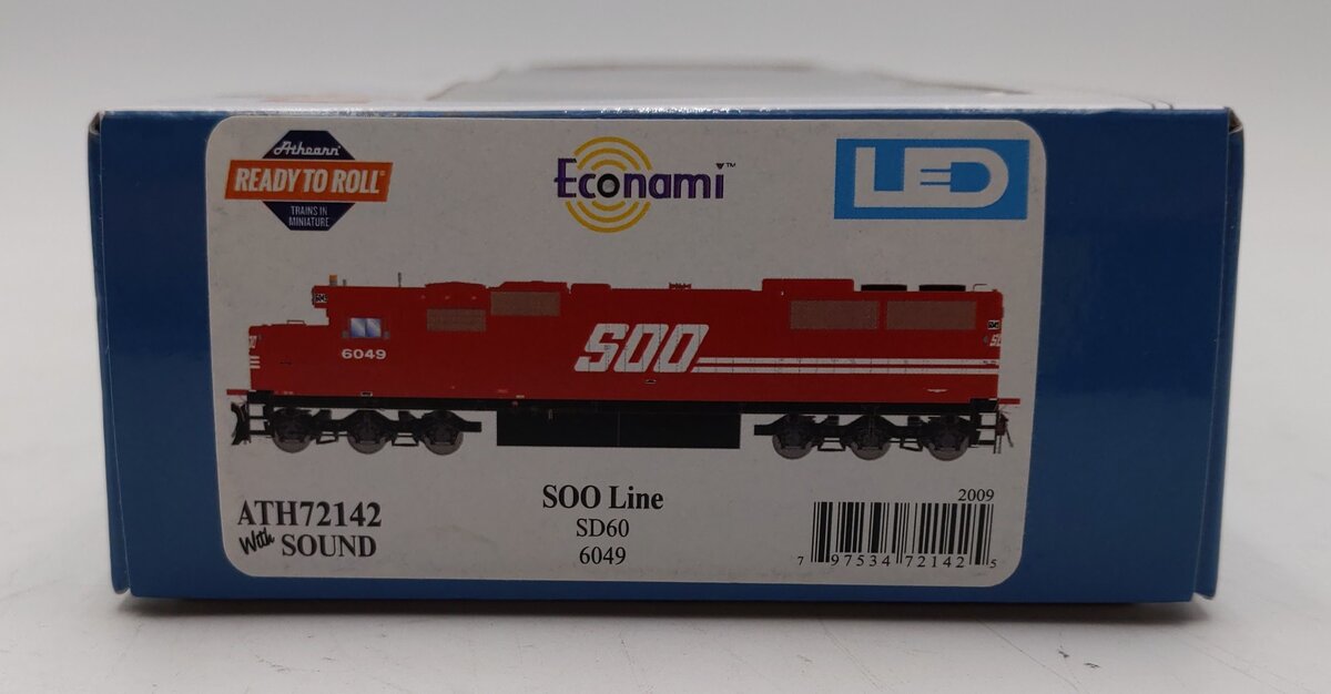 Athearn ATH72142 HO Scale SOO Line SD60 Diesel Locomotive W/ Sound #6049 LN/Box