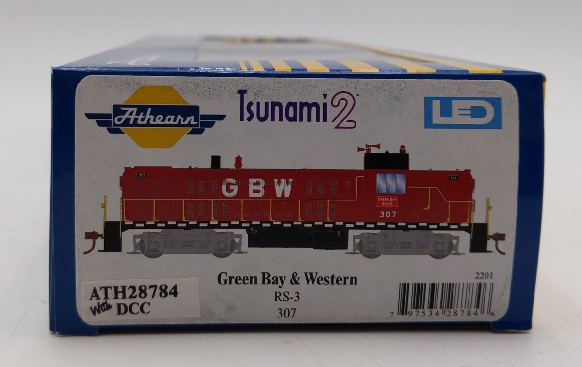 Athearn ATH28784 HO Scale GB&W RTR RS-3 Diesel Locomotive w/DCC & Sound #307 LN/Box
