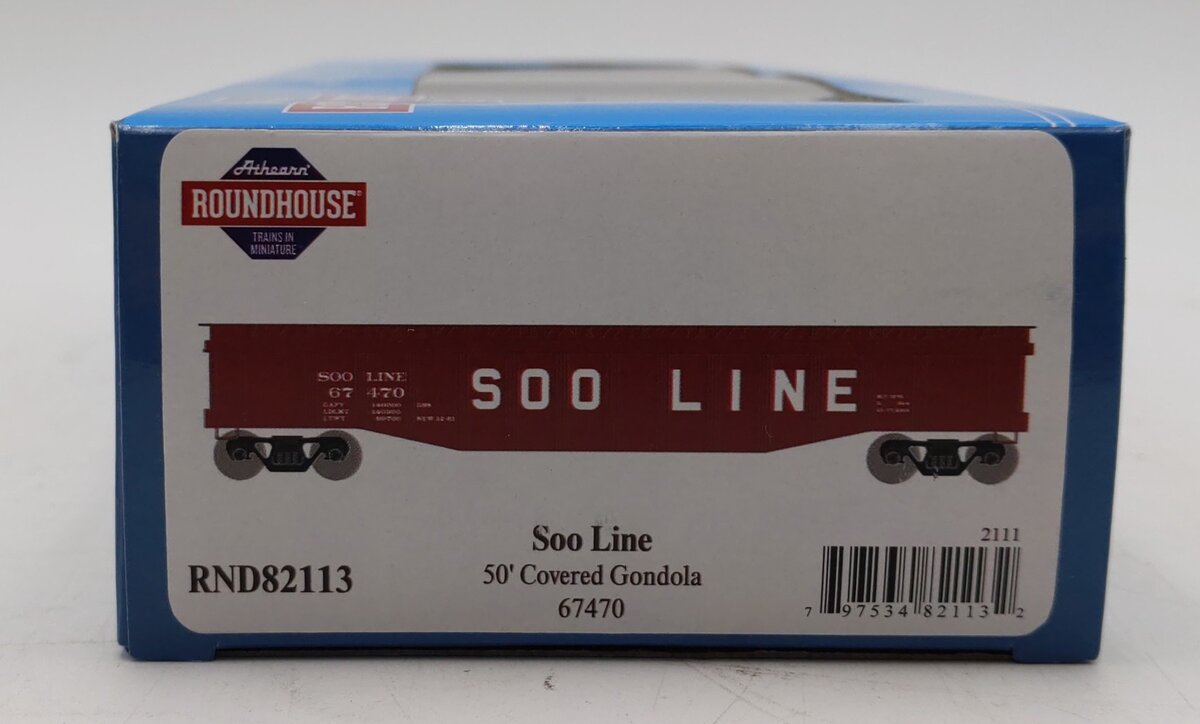 Roundhouse 82113 HO SOO Line 50' Covered Gondola #67470 LN/Box