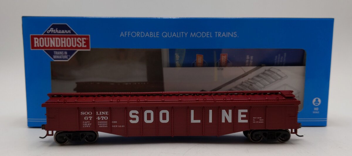 Roundhouse 82113 HO SOO Line 50' Covered Gondola #67470 LN/Box