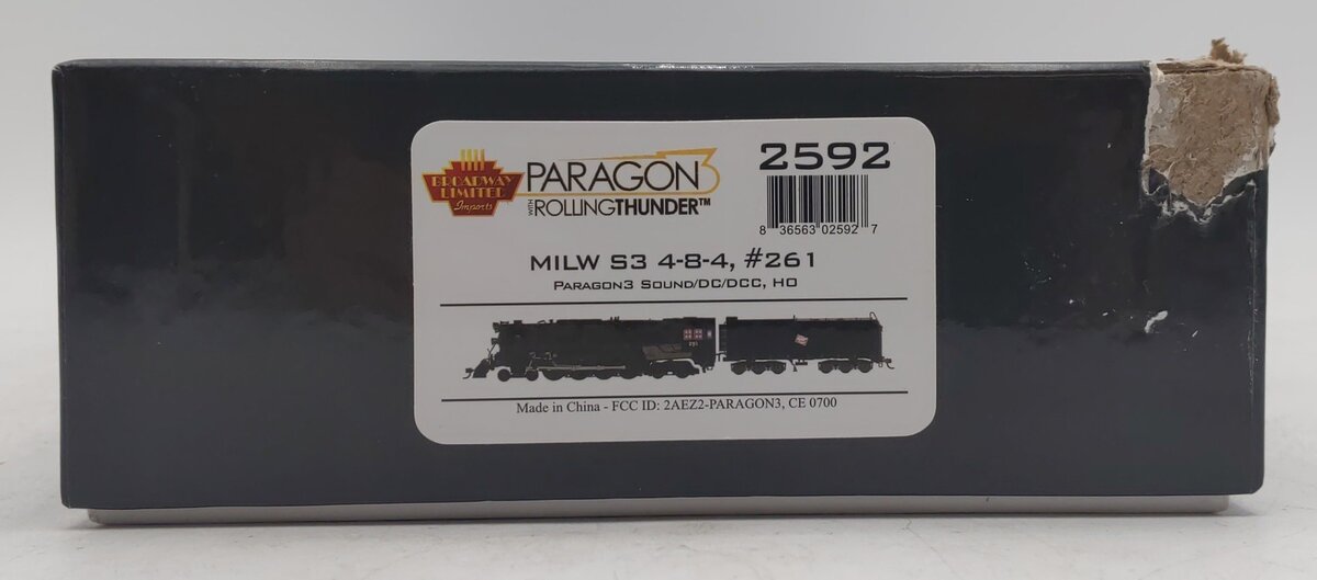 Broadway Limited 2592 HO Milwaukee Road Class S-3 4-8-4 Paragon3™ #261 w/ DC/DCC NIB