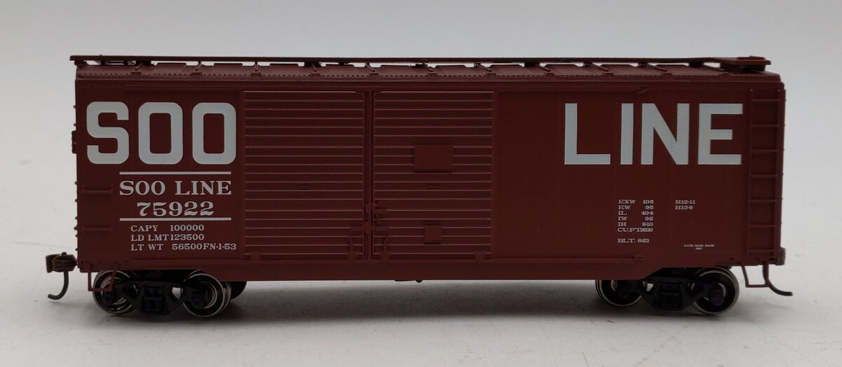 Athearn 14741 HO Soo Line 40' Double Door Box Car RTR #75922 LN/Box
