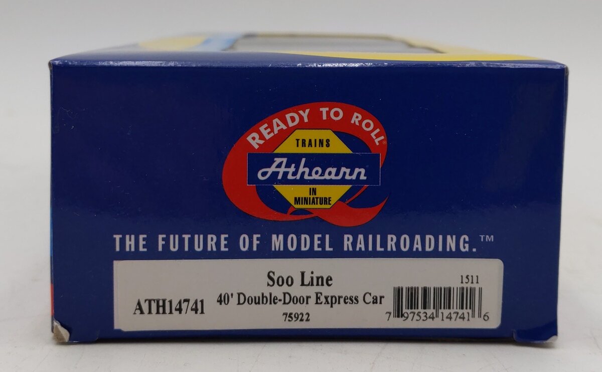 Athearn 14741 HO Soo Line 40' Double Door Box Car RTR #75922 LN/Box