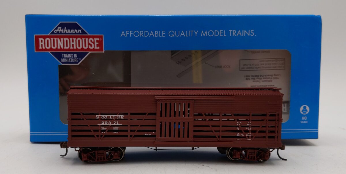 Roundhouse 85781 HO Soo Line 36' Old Time Stock Car #29371 LN/Box