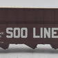 Bowser 60219 HO SOO Line 70 Ton Wood Chip Hopper Car #68535 w/ Ribbed Extension EX/Box