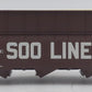 Bowser 60219 HO SOO Line 70 Ton Wood Chip Hopper Car #68535 w/ Ribbed Extension EX/Box