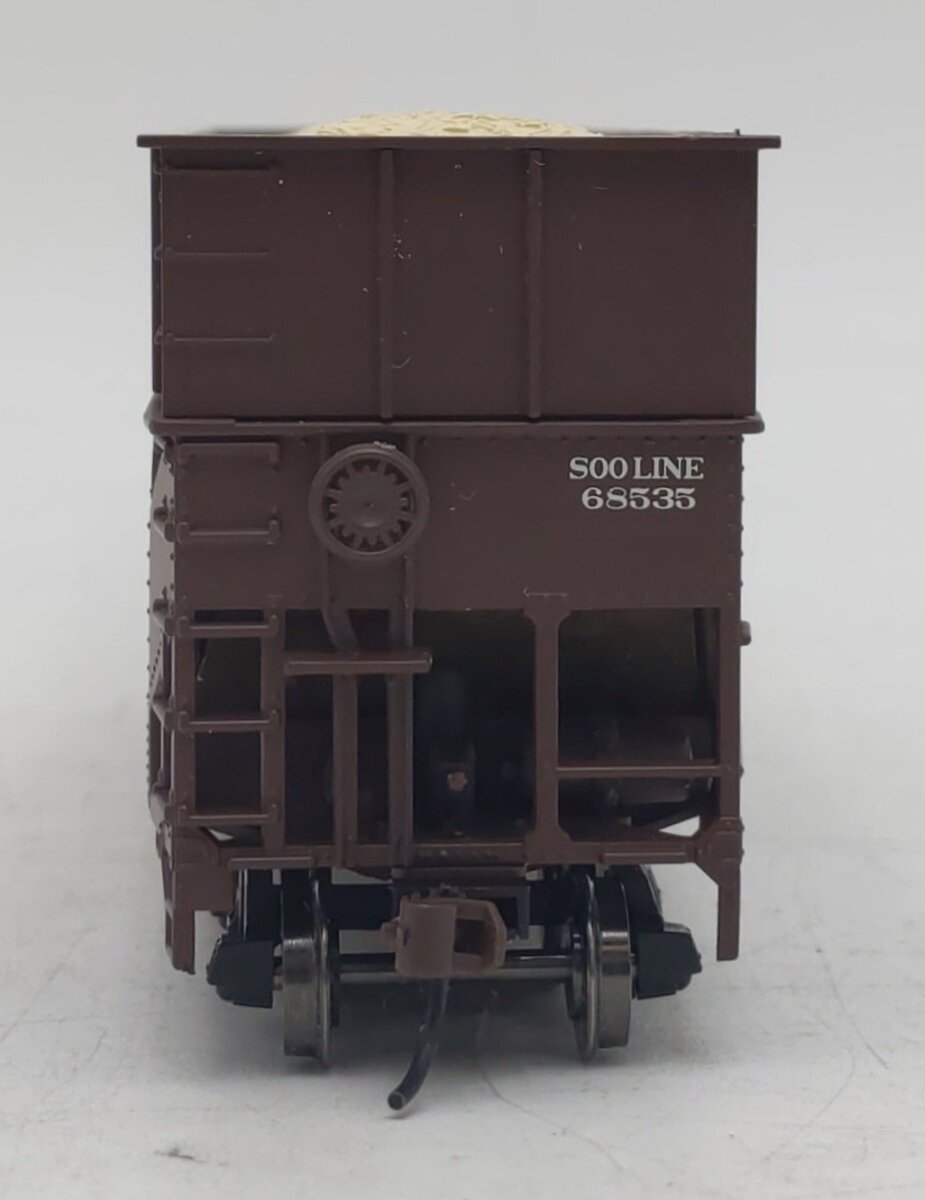 Bowser 60219 HO SOO Line 70 Ton Wood Chip Hopper Car #68535 w/ Ribbed Extension EX/Box