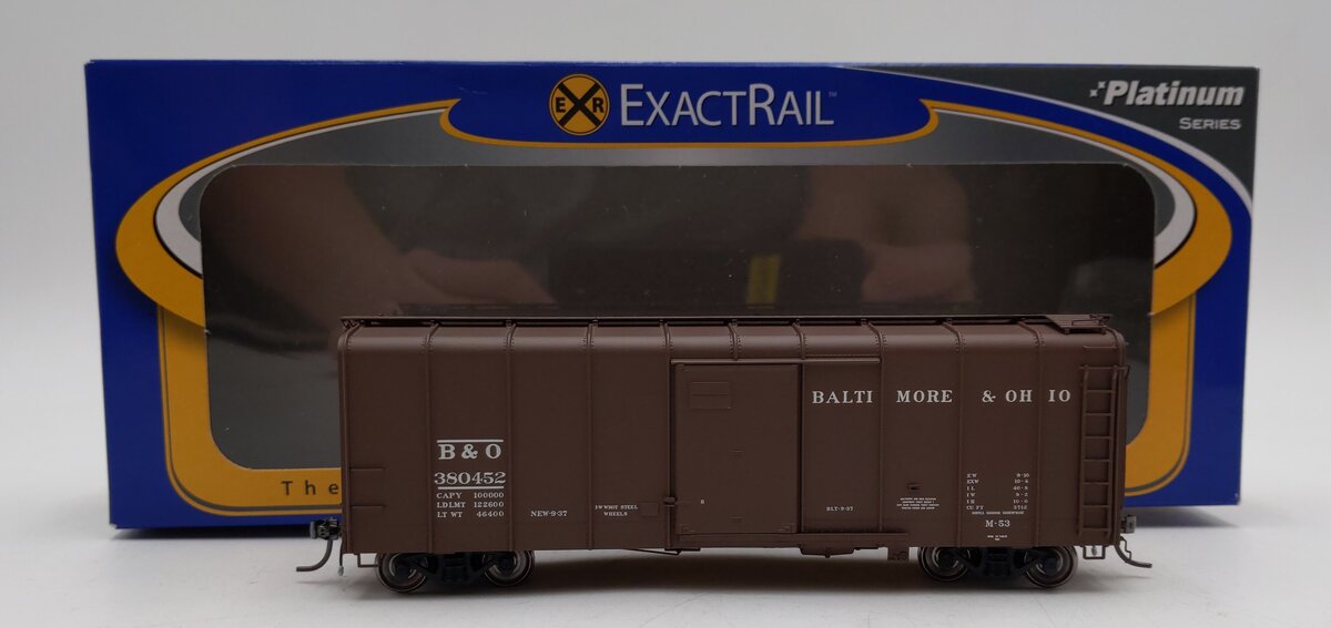 ExactRail eps-90053-4 HO Scale Baltimore & Ohio M-53 Wagon Top Box Car #380452 LN/Box