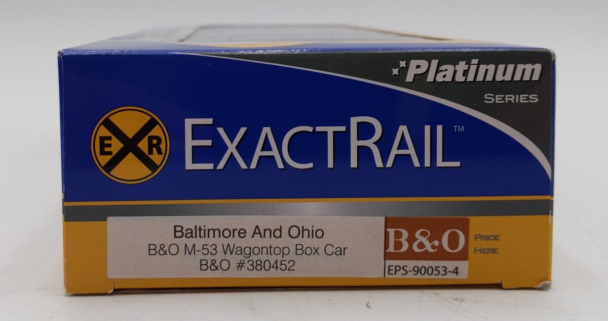 ExactRail eps-90053-4 HO Scale Baltimore & Ohio M-53 Wagon Top Box Car #380452 LN/Box