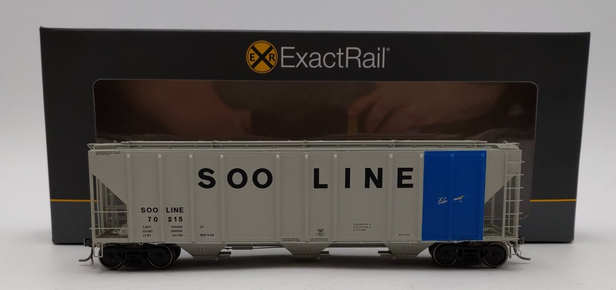 ExactRail EP-80170-11 HO Scale SOO Line 70215 PS-2CD 4427 Covered Hopper #70215 LN/Box