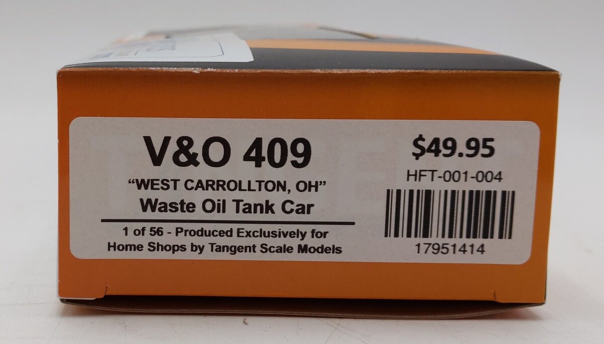 Tangent HFT-001-004 HO Scale Virginian & Ohio 409 Waste Oil Tank Car LN/Box