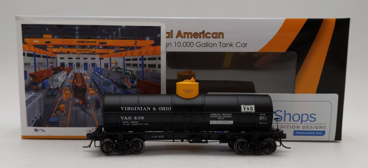 Tangent HFT-001-004 HO Scale Virginian & Ohio 409 Waste Oil Tank Car LN/Box