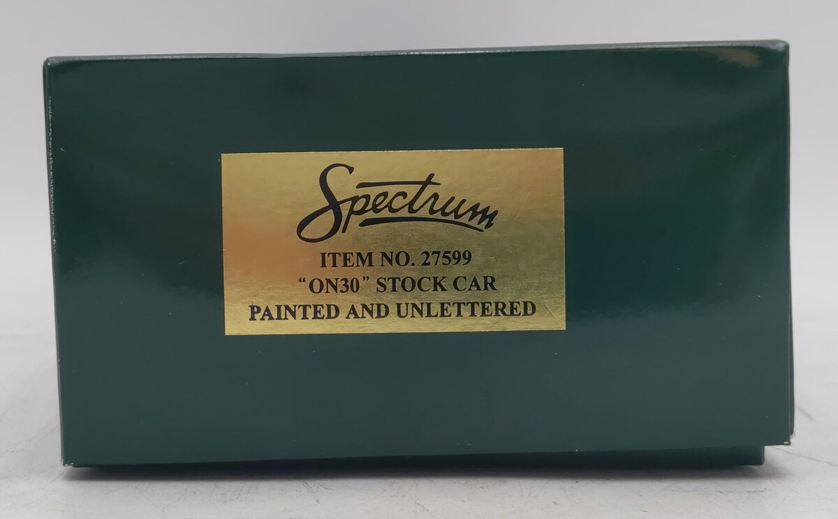 Bachmann Spectrum 27599 On30 Scale Painted & Unlettered Stock Car NIB