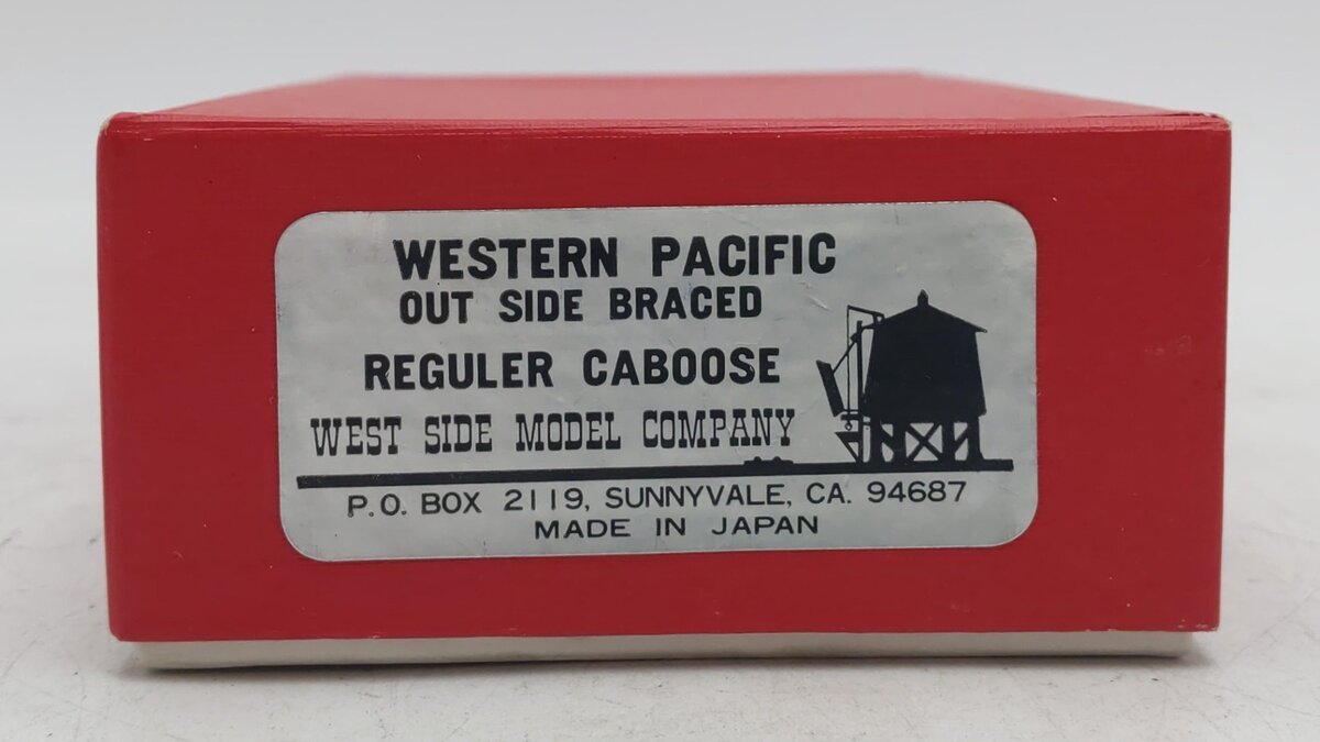 West Side Model Co. HO BRASS Western Pacific Outside Braced Caboose - Unpainted EX/Box