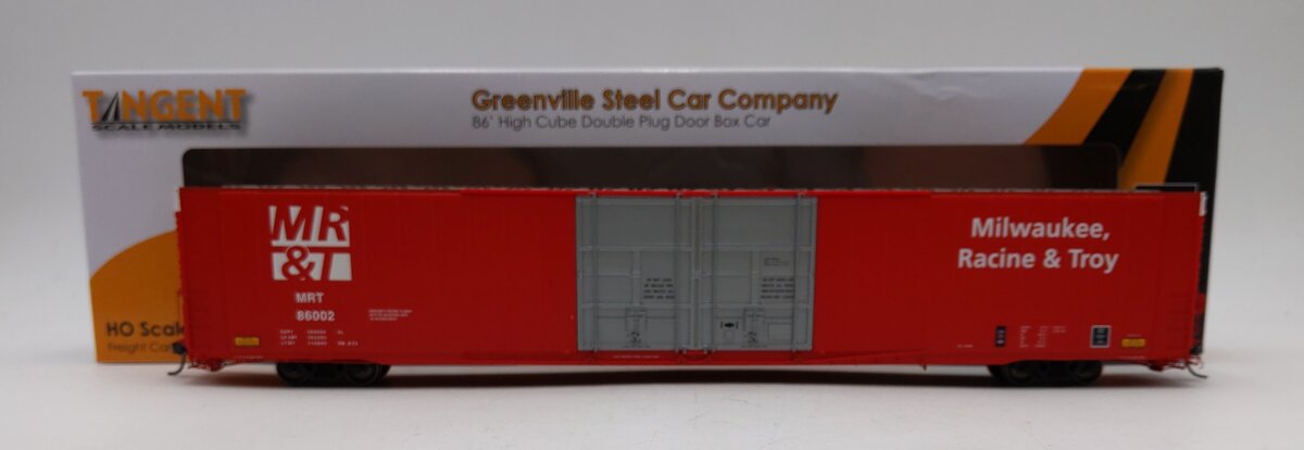 Tangent HO 25070-01 MR&T86' High Cube Double Plug Door Box Car (Red Repained)