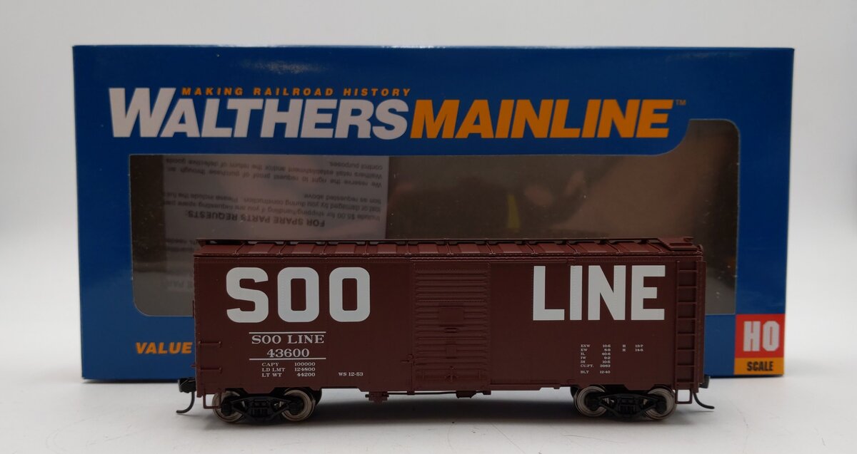 Walthers 910-2707 HO Soo Line 40' AAR Modified 1937 Boxcar #43600 LN/Box