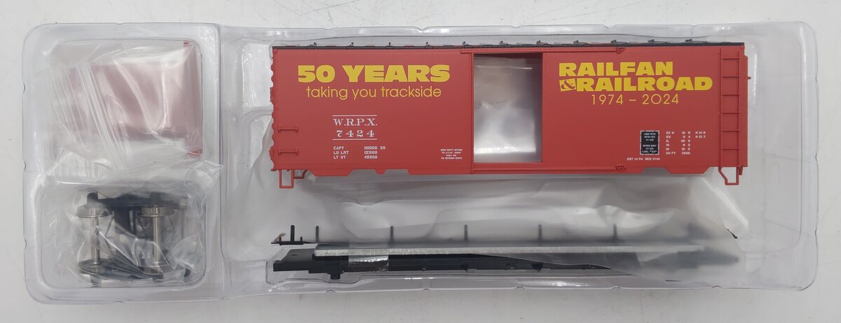 Scale Trains SXT1298 HO WRPX Railfan & Railroad 50th 40' PS-1 Boxcar #7424 Kit MT/Box