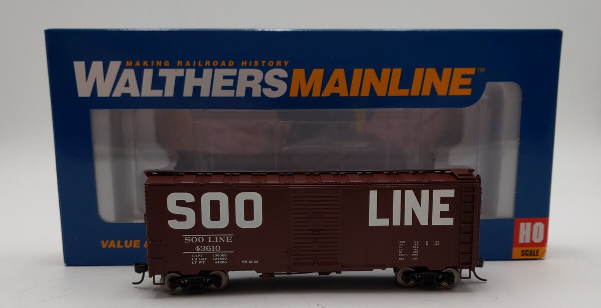 Walthers 910-2708 HO Soo Line 40' AAR Modified 1937 Boxcar #43610 LN/Box