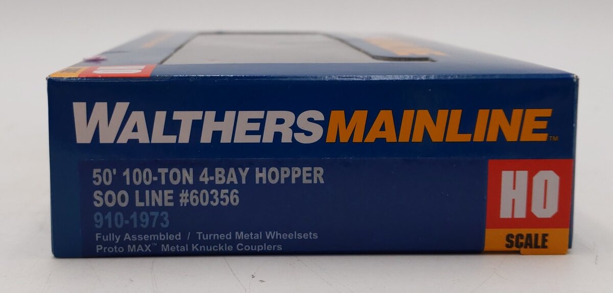 Walthers 910-1973 HO Soo Line 50' 100-Ton 4-Bay Hopper #60356 LN/Box