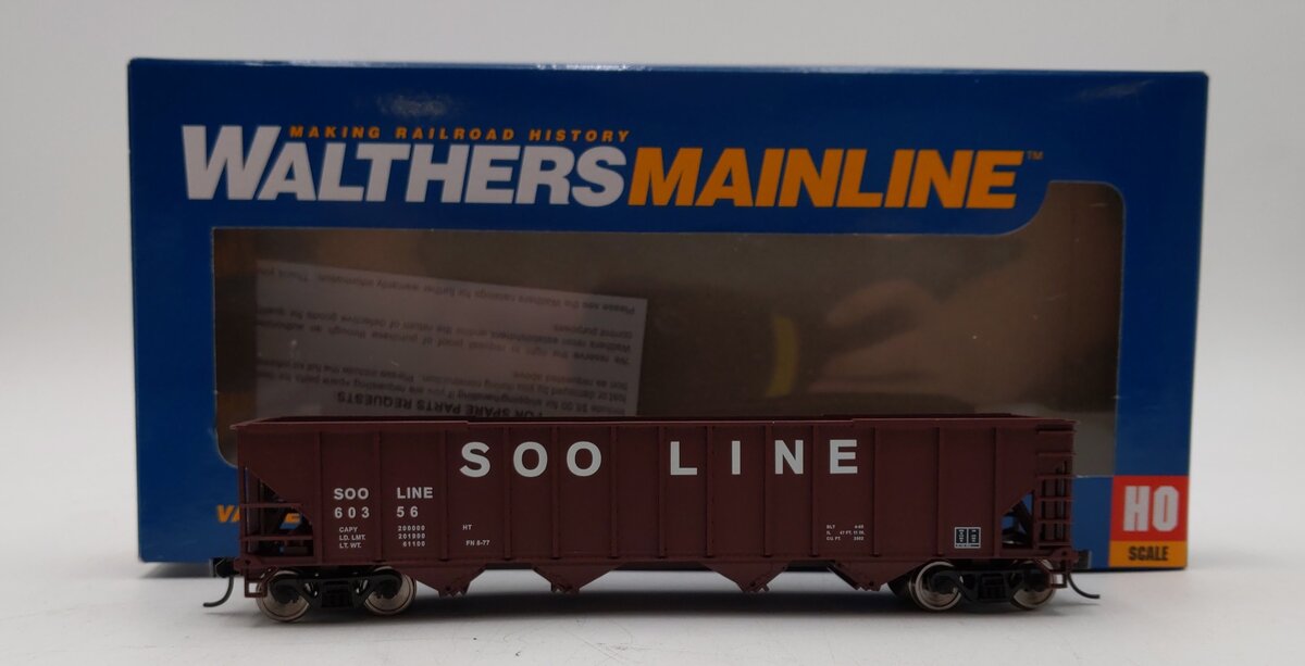 Walthers 910-1973 HO Soo Line 50' 100-Ton 4-Bay Hopper #60356 LN/Box