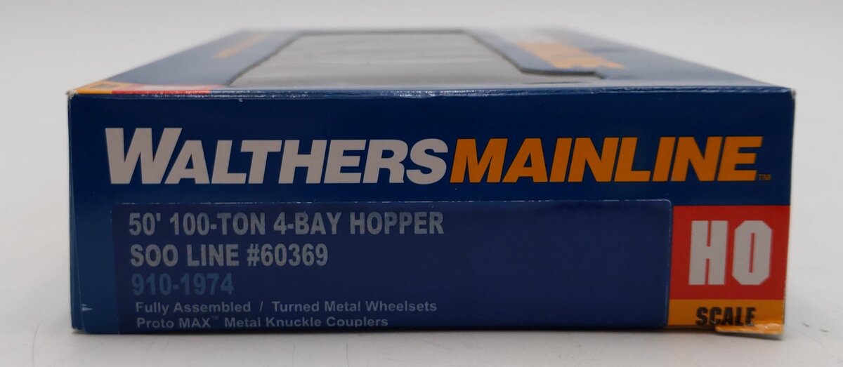 Walthers 910-1974 HO Soo Line 50' 100-Ton 4-Bay Hopper #60369 LN/Box