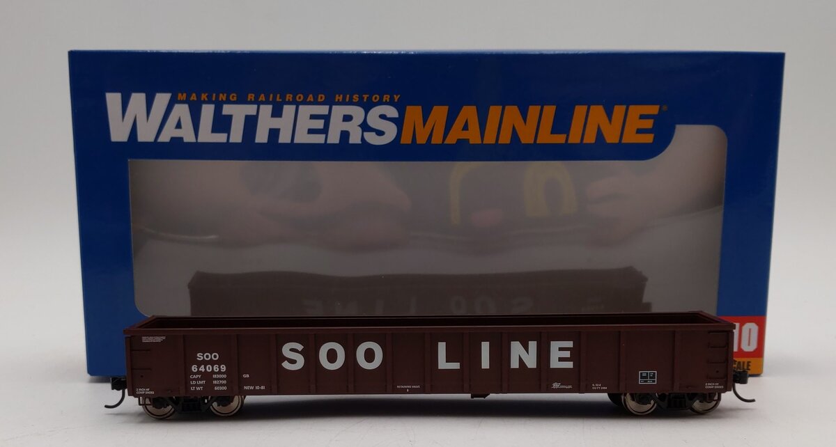 Walthers 910-6286 HO Soo Line 53' Railgon Gondola #64069 LN/Box