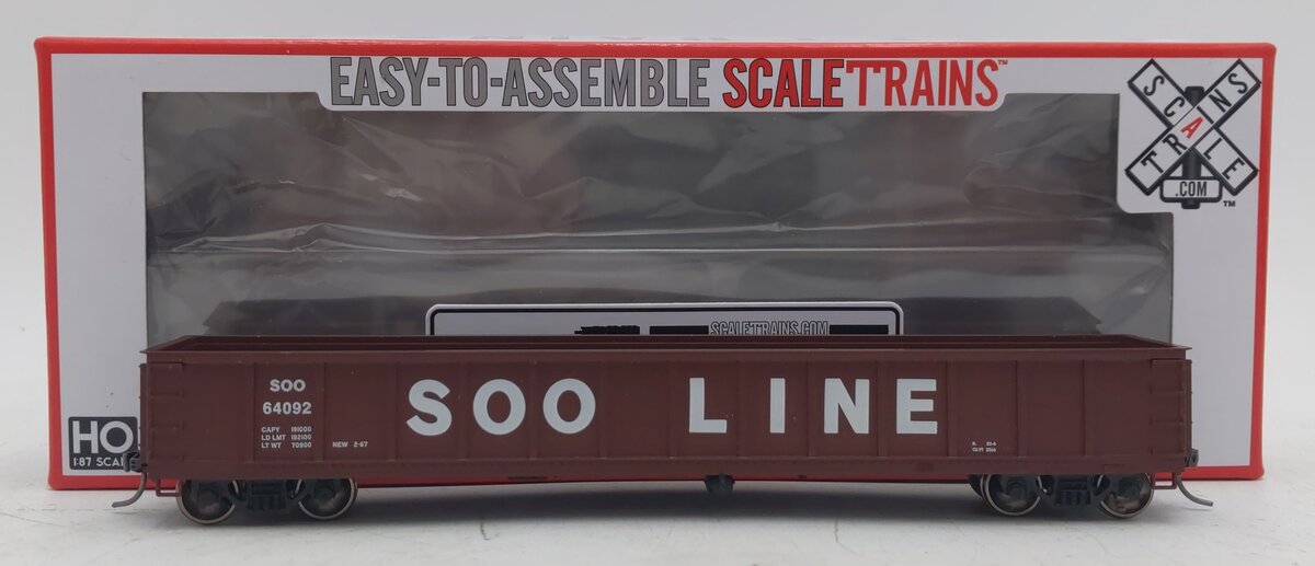 Scale Trains SXT1161 HO Scale SOO Line CBQ 2566cf Gondola #64092 NIB