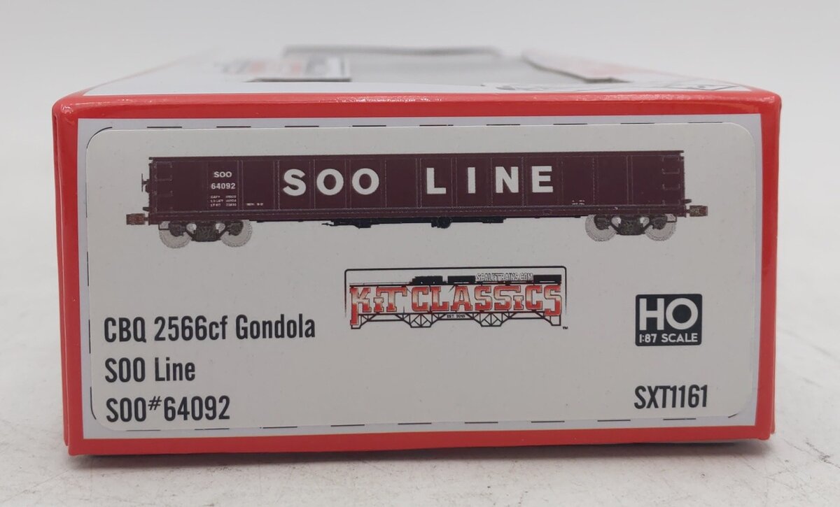 Scale Trains SXT1161 HO Scale SOO Line CBQ 2566cf Gondola #64092 NIB