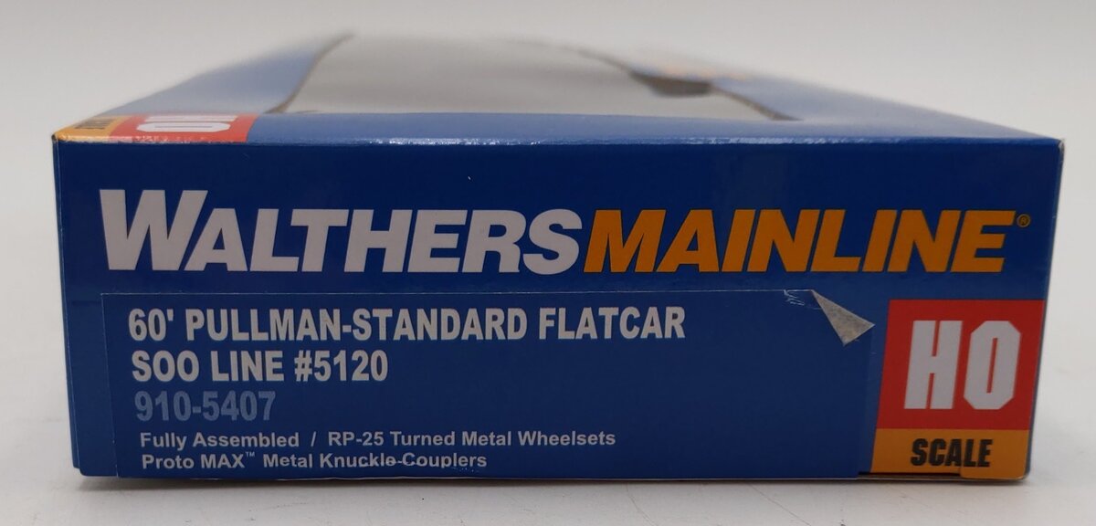 Walthers 910-5407 HO Soo Line 60' Pullman-Standard Flatcar Ready to Run #5120 LN/Box