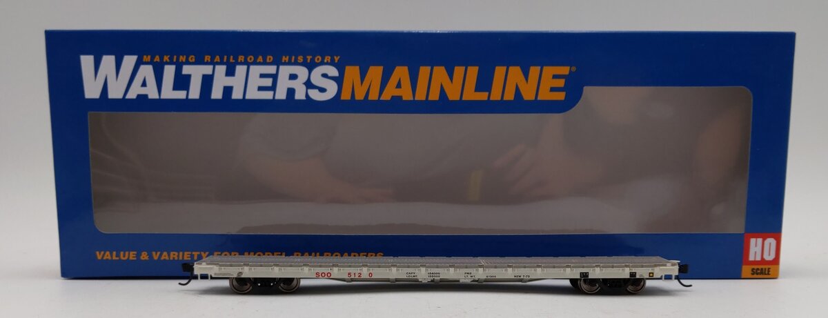 Walthers 910-5407 HO Soo Line 60' Pullman-Standard Flatcar Ready to Run #5120 LN/Box