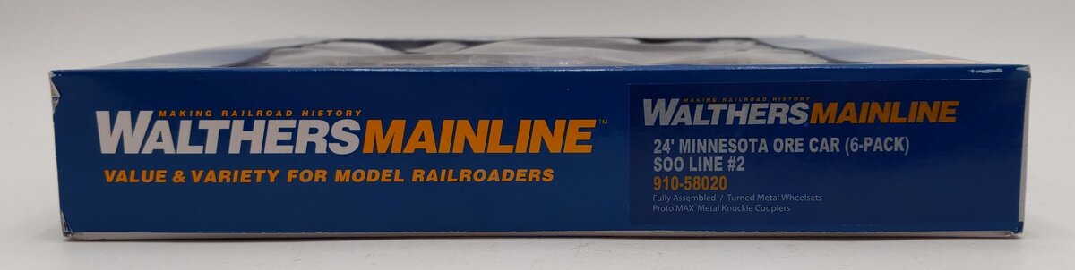 Walthers 910-58020 HO Soo Line 24' Minnesota Ore Car #2 (Set of 6) MT/Box
