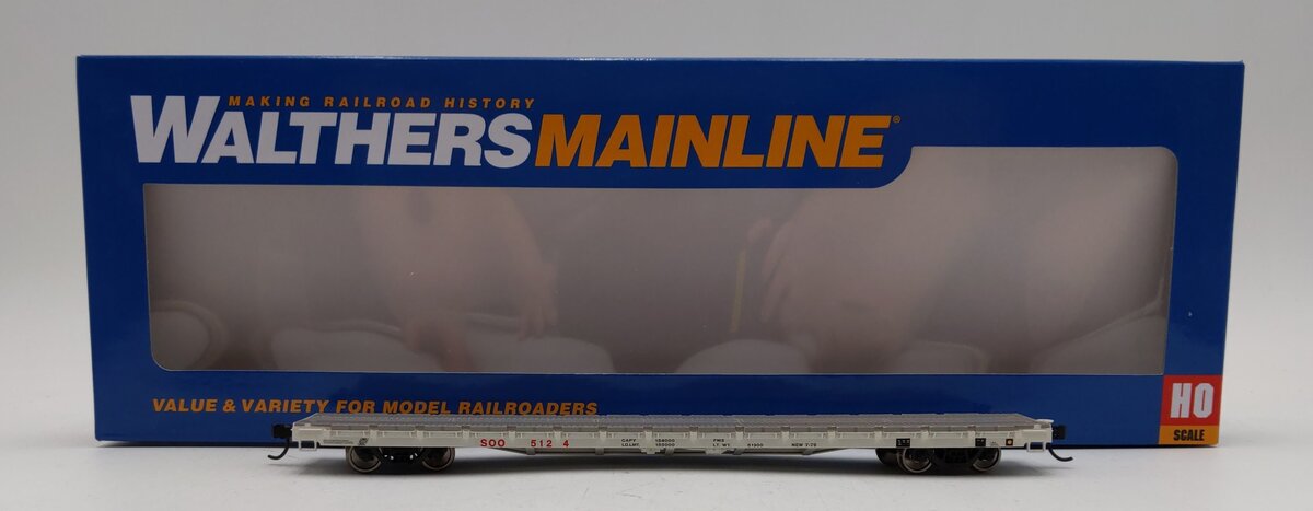 Walthers 910-5408 HO SOO Line 60' Pullman-Standard Flatcar #5124 LN/Box