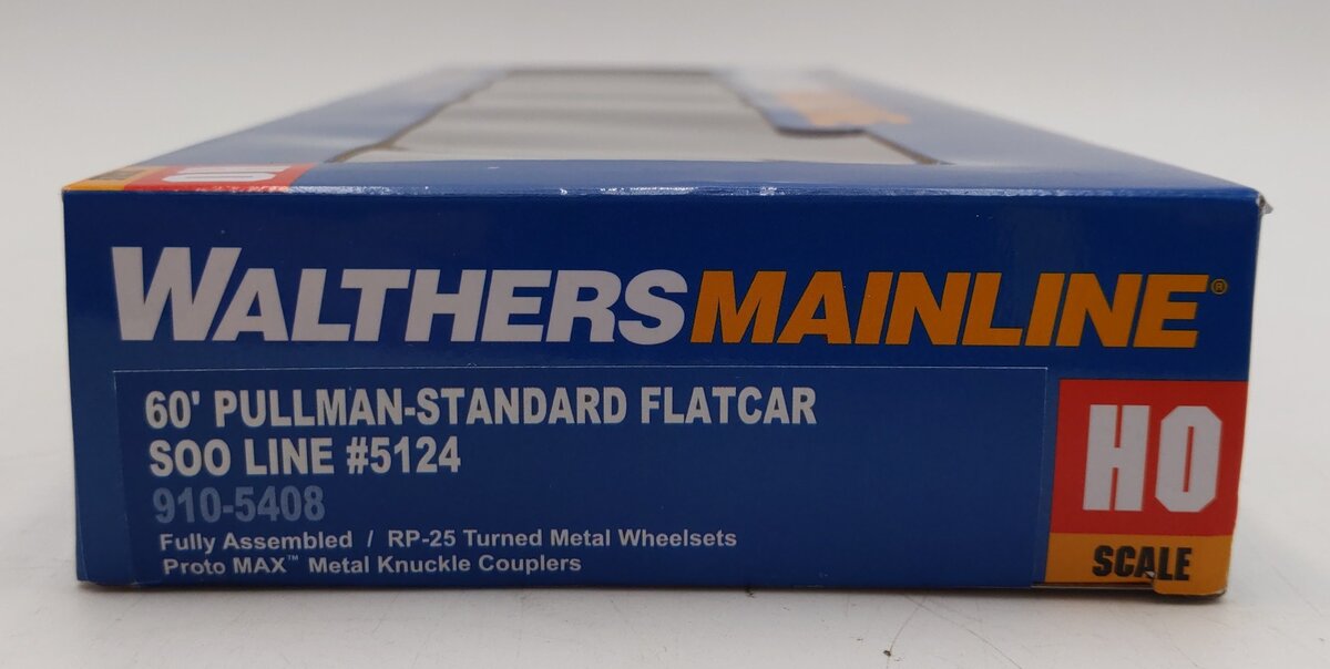 Walthers 910-5408 HO SOO Line 60' Pullman-Standard Flatcar #5124 LN/Box