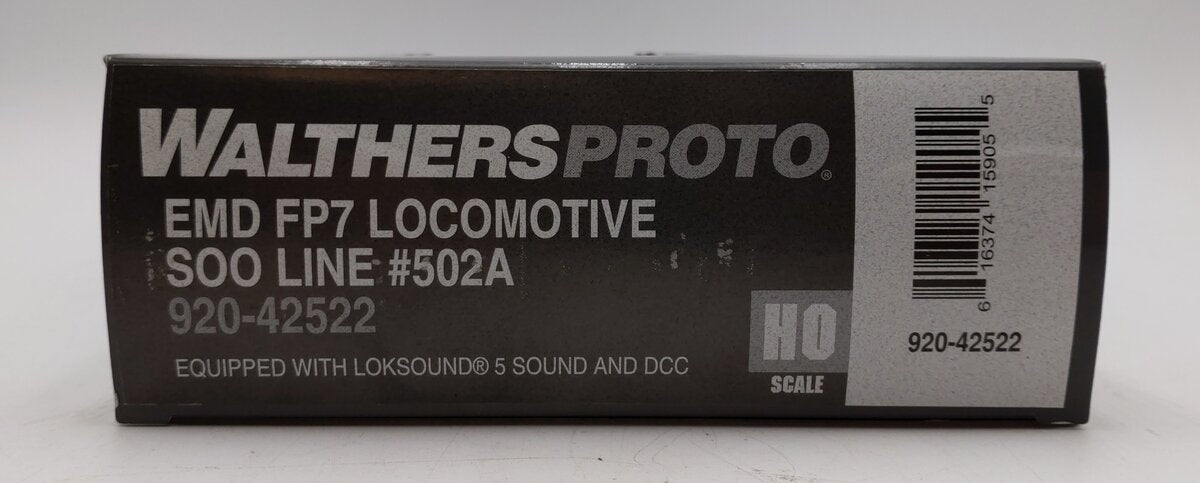 Walthers 920-42522 HO SOO Line FP7 Diesel Locomotive with Sound & DCC #502A LN/Box