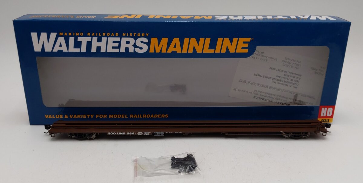 Walthers HO Scale 910-5494 General American G85 Flatcar SOO Line #5661 LN/Box