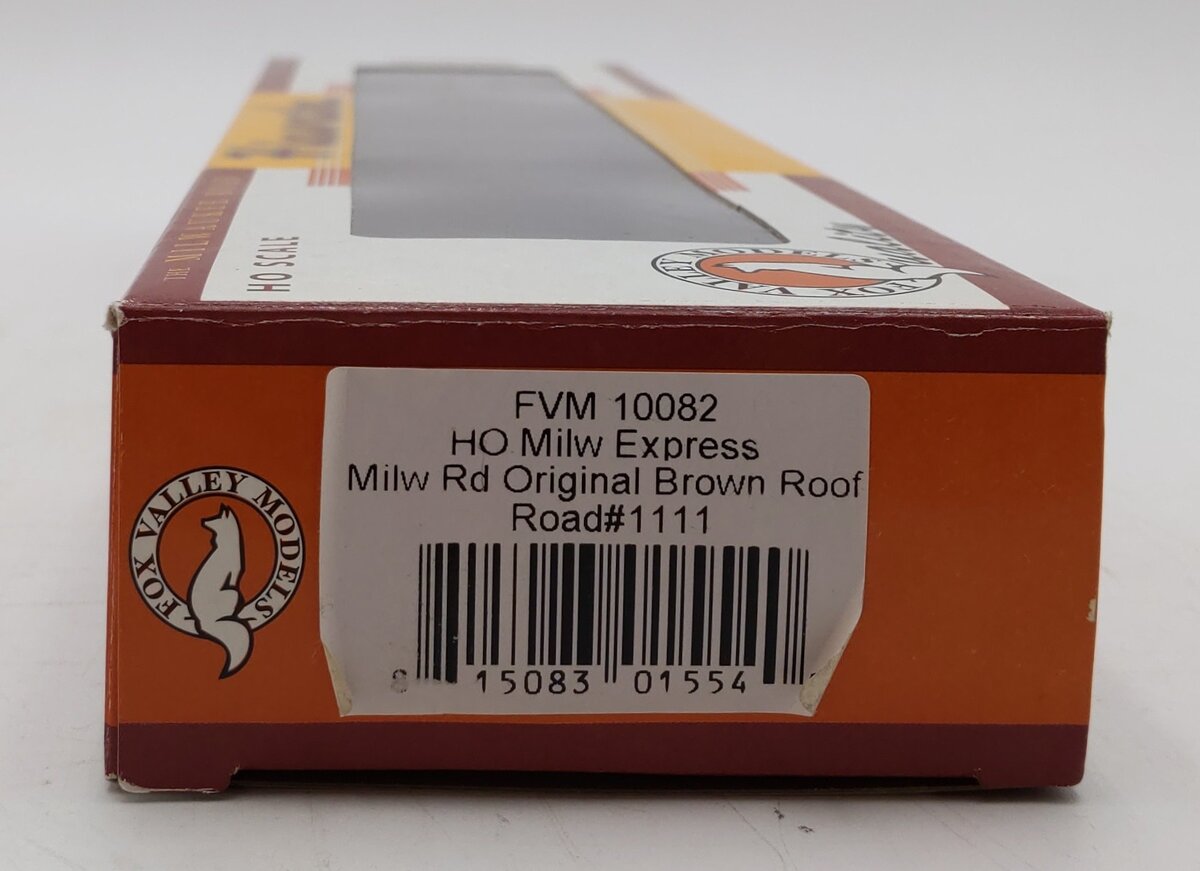 Fox Valley Models 10082 HO 1935 Express Car, MILW/Brown Roof #1111 LN/Box
