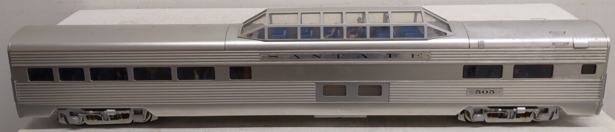 USA Trains R31007 Santa Fe Aluminum Vista Dome Car #505 VG